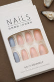 Soft Pastel Gradient Press-On Nails – 24pcs Natural Delicate & Comfortable Elegant Nail Art Set