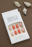Vibrant Flair: Bold Orange Nails with a Splash of Multicolored Accents – Add a Pop of Fun to Your Style!
