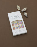 Colorful Wave Pattern Press-On Nails - 24pcs Vibrant DIY Nail Art Set