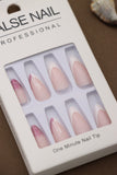 Elegance Redefined – Soft Pink French Tips with Glittering Pink Accents and Subtle Floral Detailing. These Sophisticated Press-On Nails Bring Classic Beauty to Any Occasion.
