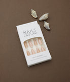 Neutral Nude Almond Press-On Nails – Sleek Minimalist Design, 24pcs DIY Set