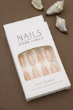 Neutral Nude Almond Press-On Nails – Sleek Minimalist Design, 24pcs DIY Set
