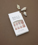 Elegant Nude with Butterfly Accent – Press-On Nail Set, 24pcs DIY Manicure