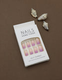 Soft Lavender Ombre Press-On Nails with Glitter Tips