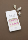 Pink Ombre Glitter Glow – 24pcs Press-On Nail Set for a Dazzling DIY Manicure