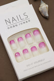 Pink Ombre Glitter Glow – 24pcs Press-On Nail Set for a Dazzling DIY Manicure