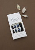 Galaxy Inspired Press-On Nails – Earth and Starry Night Design for Cosmic Elegance