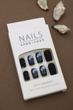 Galaxy Inspired Press-On Nails – Earth and Starry Night Design for Cosmic Elegance