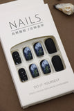 Galaxy Inspired Press-On Nails – Earth and Starry Night Design for Cosmic Elegance