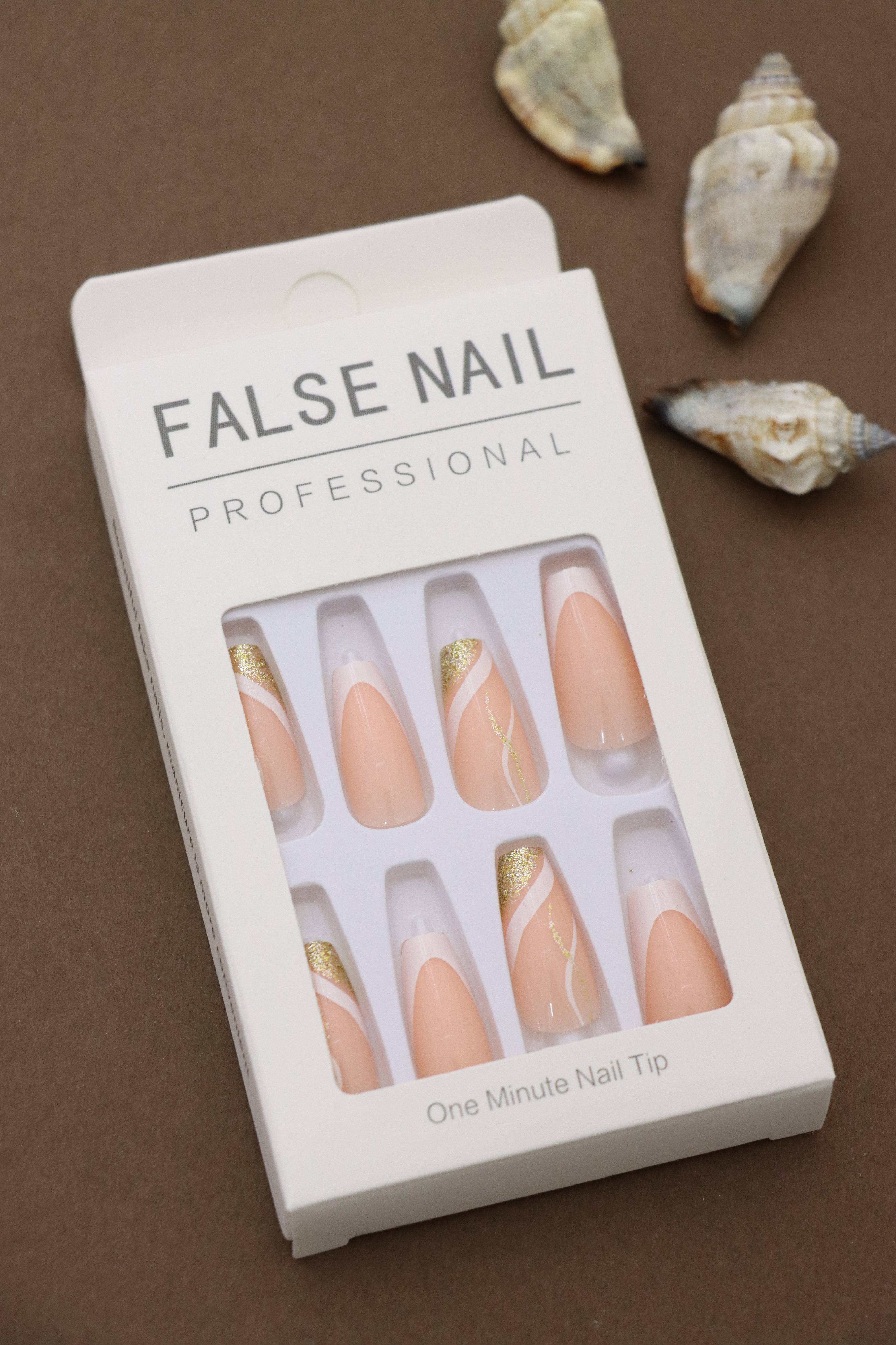Sophisticated Glam: Elegant Almond Nails with Soft Nude Tones, Accentuated by White and Gold Swirls – Perfect for Special Occasions!