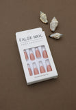Classic Nude and White French Tip Press-On Nails - 24pcs Professional DIY Nail Set