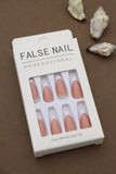 Classic Nude and White French Tip Press-On Nails - 24pcs Professional DIY Nail Set