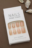 Festive Reindeer Press-On Nails – 24pcs Natural Delicate & Comfortable Holiday Nail Set