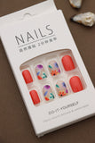 Vibrant Floral Delight: Add a Splash of Color to Your Style with These Fun and Fresh Press-On Nails