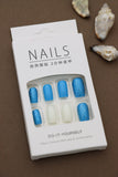 Dive into the magic of blue glitter! These nails bring a refreshing oceanic vibe, perfect for making a bold and vibrant statement.