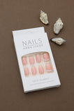 Soft Pink Radiance: Elevate Your Nails with Subtle Stripes of Sparkling Elegance. The Perfect Blend of Simplicity and Glamour for Any Occasion!