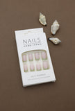 Pink and Green French Tip Press-On Nails – Refreshing Pastel Elegance