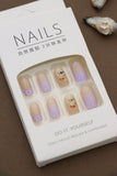 Ethereal Butterfly Elegance: Grace Your Fingertips with a Soft Gradient and Delicate Butterfly Designs. Perfect for a Chic and Whimsical Look!