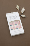 Pink with Blue and Orange Accent Tips – Chic Press-On Nail Set, 24pcs DIY Manicure