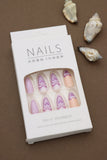 Purple Heart Gradient Press-On Nails - 24pcs Unique Love-Inspired Design