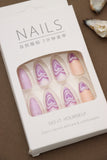 Purple Heart Gradient Press-On Nails - 24pcs Unique Love-Inspired Design