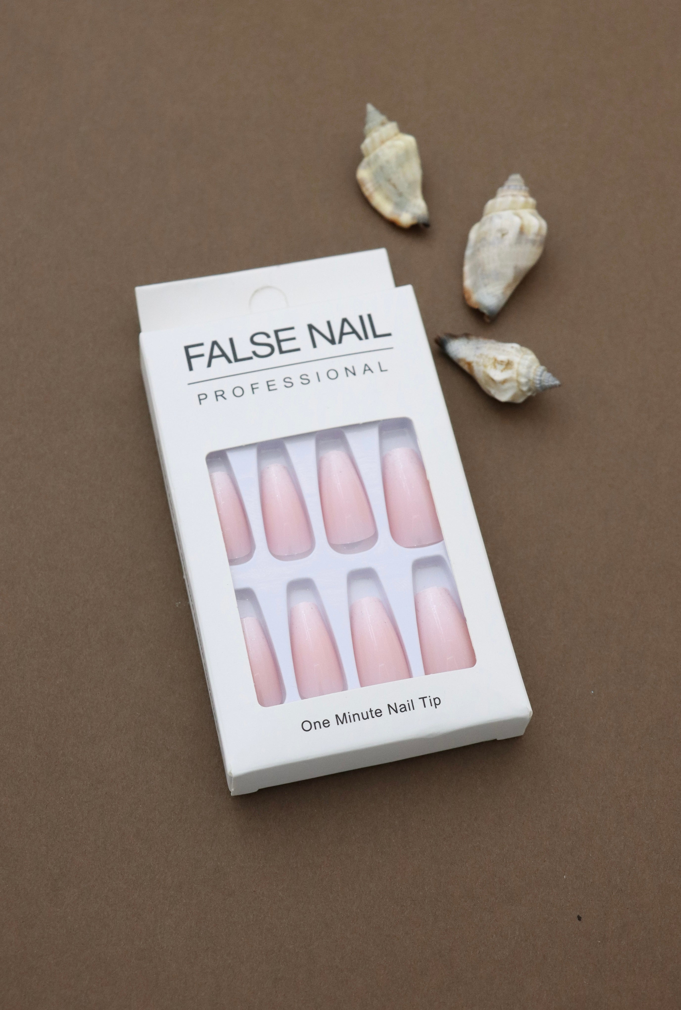Soft Blush Gradient Press-On Nails - 10pcs Subtle Pink Ombre Design for an Elegant and Professional Look