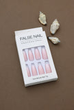 Soft Blush Gradient Press-On Nails - 10pcs Subtle Pink Ombre Design for an Elegant and Professional Look