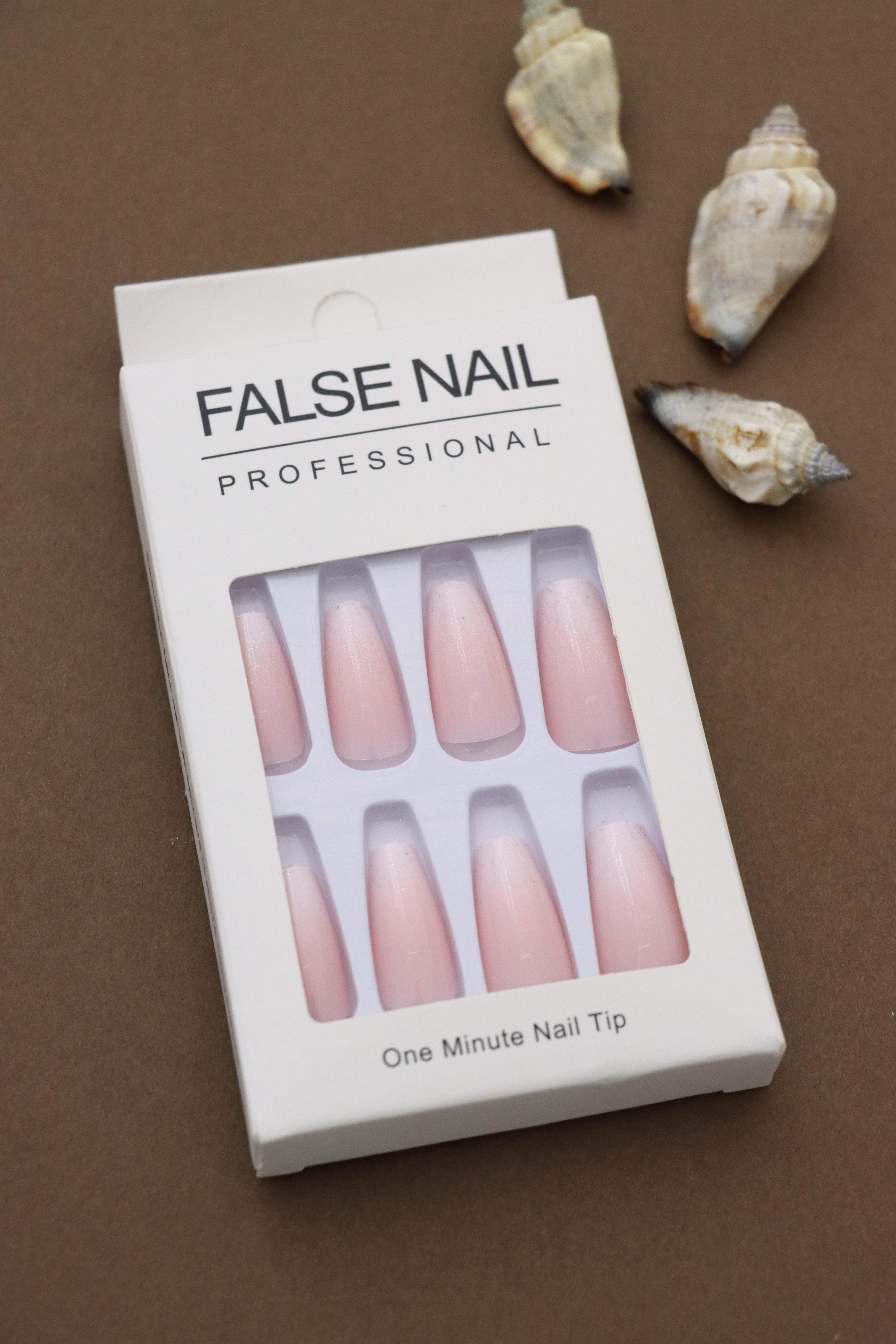 Soft Blush Gradient Press-On Nails - 10pcs Subtle Pink Ombre Design for an Elegant and Professional Look