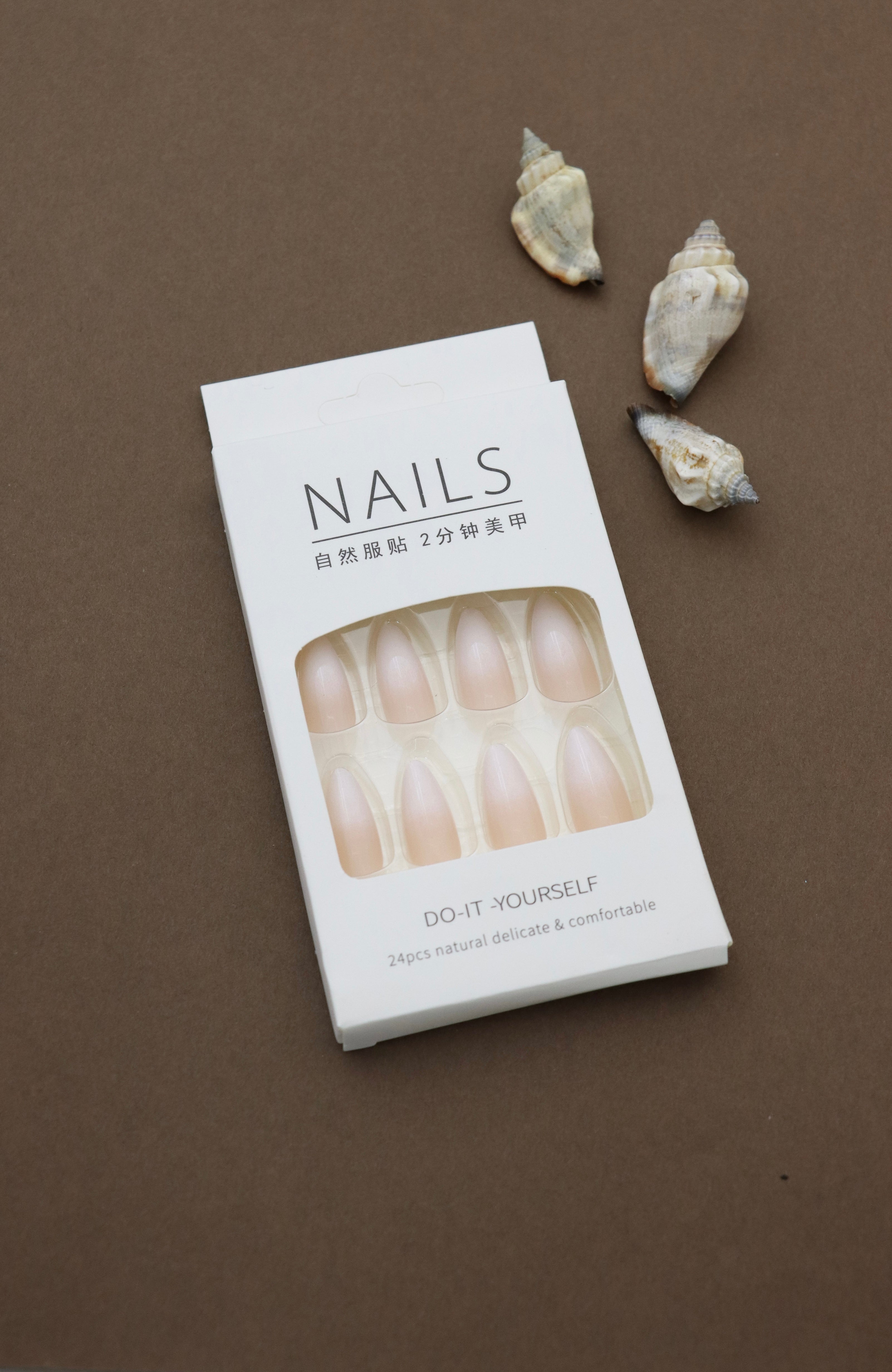 Elegant Nude Ombre Almond Press-On Nails - Subtle Sophistication