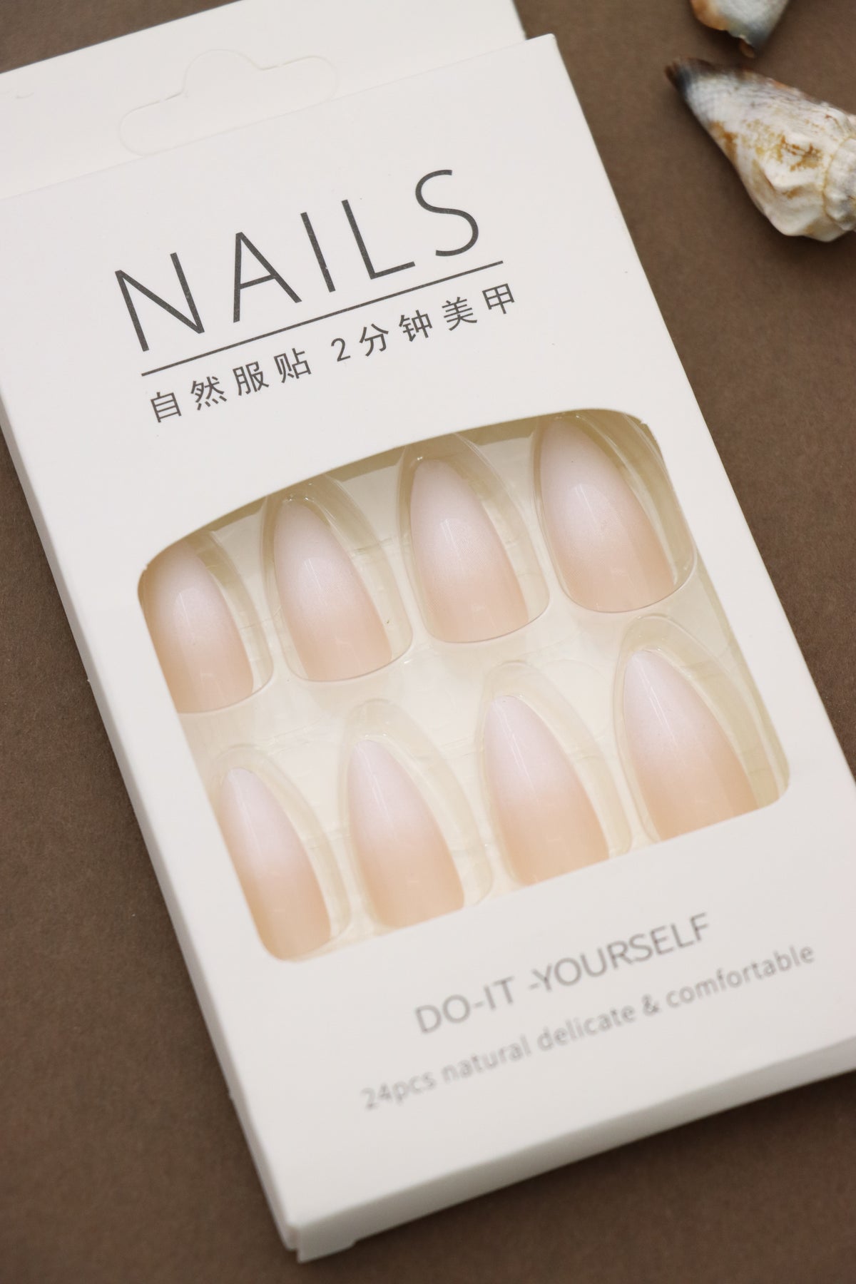 Elegant Nude Ombre Almond Press-On Nails - Subtle Sophistication