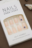 Nude Evil Eye Press-On Nails – Minimalist Design for Everyday Protection