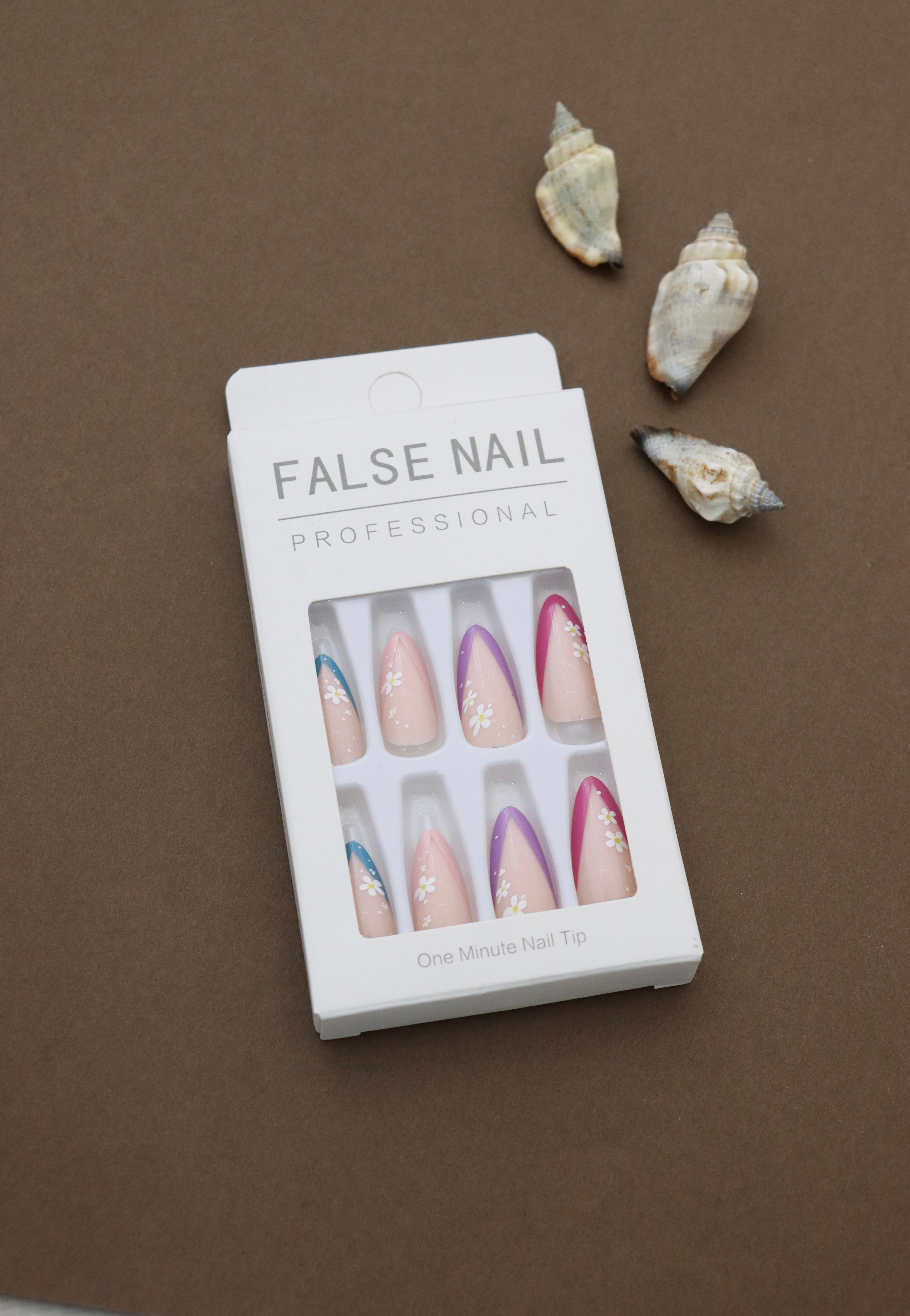 Vibrant Daisy French Tips – A Playful Blend of Pastel Shades and Delicate Floral Art. Perfect for Adding a Pop of Color to Your Look. Experience Style and Comfort with These Professional Nail Tips.