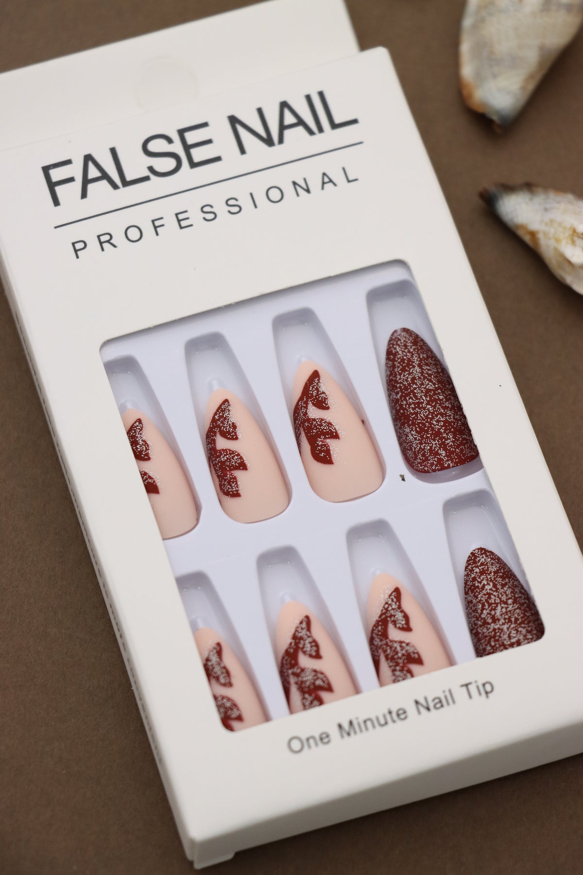 Elegant Glitter Bow False Nail Set – Professional One-Minute Nail Tip Design